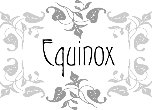 Equinox sformułowanie w zdobione ramki obrazu wektorowego