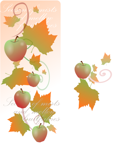 Herbst Dekoration-Banner-Vektor-ClipArt