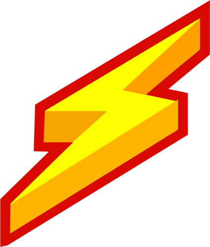 Afbeelding van elektriciteit vonk oranje pictogram