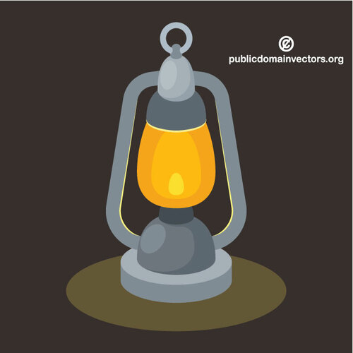Arte de clip de lámpara de queroseno