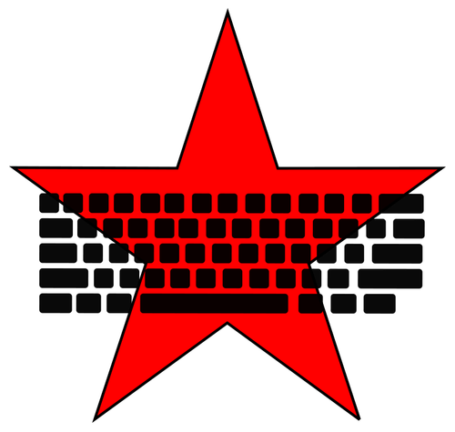 कम्युनिस्ट कुंजीपटल वेक्टर छवि