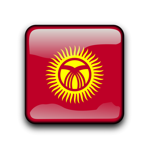 Vettore di bandiera del Kirghizistan