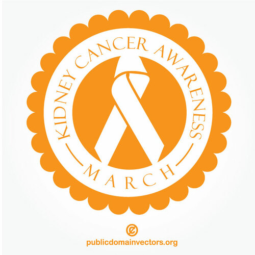 Njurcancer medvetenhet klistermärke