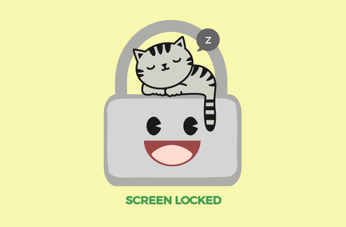 Screen locked logo
