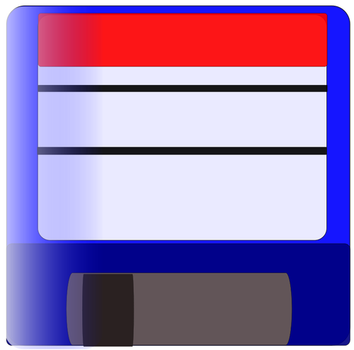Vector imagine de o dischetă etichetate albastru pictograma