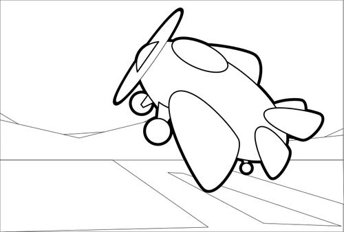 कार्टून वेक्टर छवि के एक विमान
