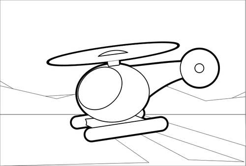 Illustration de contour hélicoptère