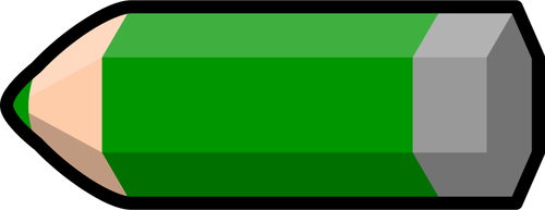 Vektor ilustrasi pensil hijau tebal