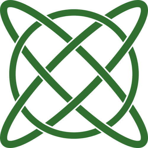 Vector de la imagen del camino de átomo firmar en un círculo