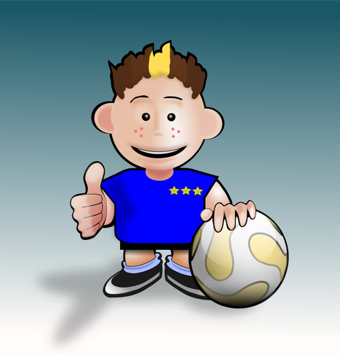 Vektor-Illustration von Fußball cartoon