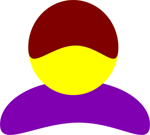 Vektorikuva violetista kehon avatarista