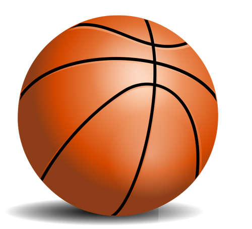 Vektör çizim bir basketbol topu