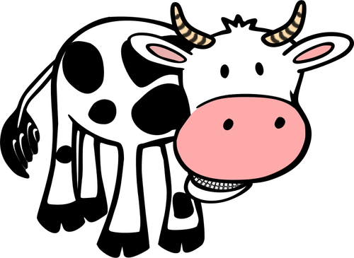 Жевательные корова векторные картинки