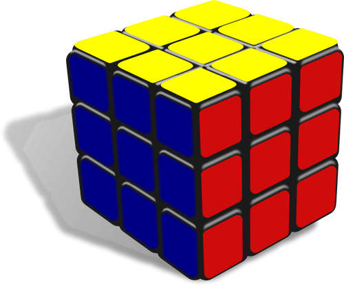 Cubo de Rubik cubo close-up vetor clip-art
