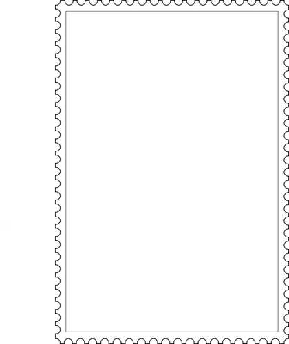 Векторное изображение шаблона зубчатые границы почтовая марка