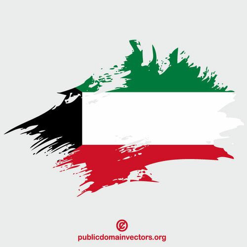 Кувейт флаг мазок