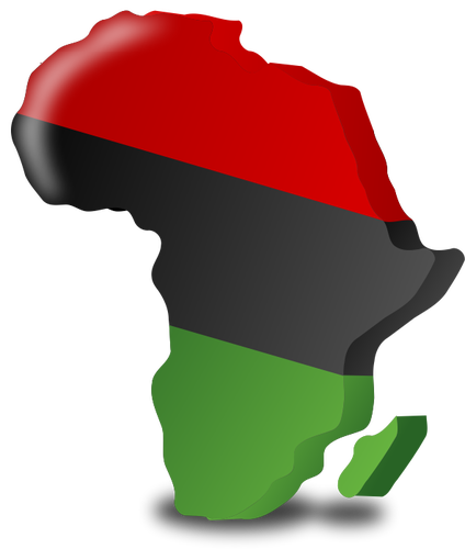 Grafika wektorowa Panafrykańskiego flagę
