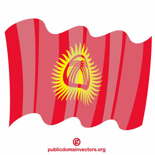 Kirgizistans nationella flagga