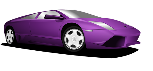 Fioletowy grafika wektorowa Lamborghini