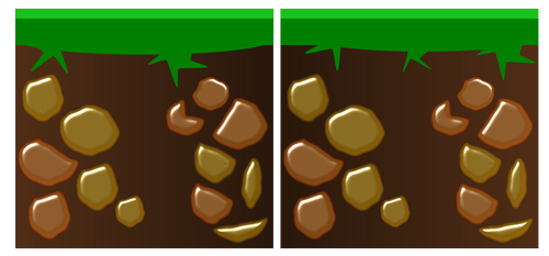 Vektorová grafika herní ikony pro půdu