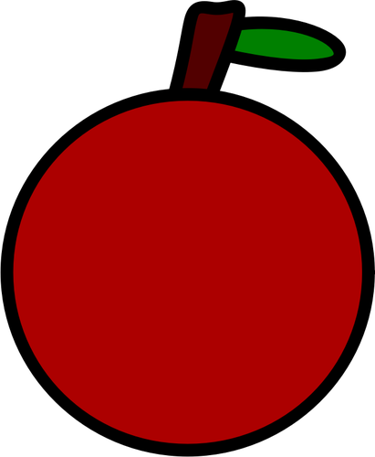Yksinkertainen omenakuvakkeen vektoripiirustus