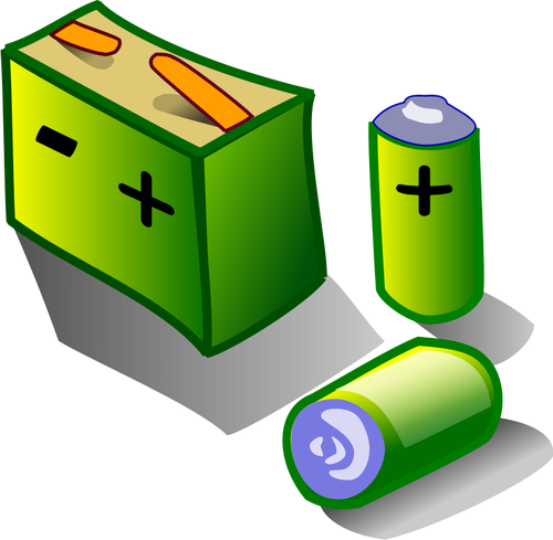 Illustrazione di pile e accumulatori