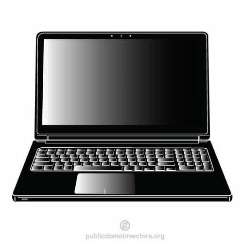 Laptop hitam