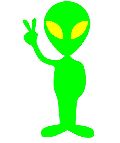 Groene buitenaardse vector afbeelding