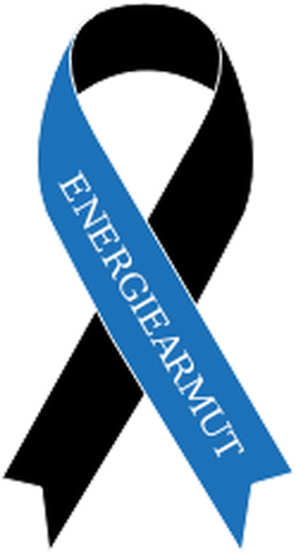 Blå awareness ribbon