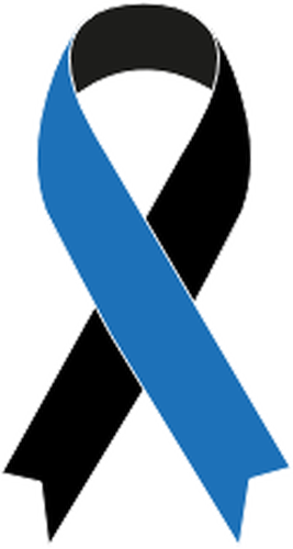 Blue ribbon sign