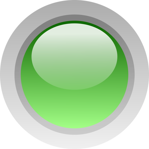 Parmak boyutu yeşil düğmeye vektör küçük resim