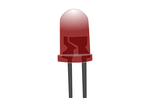 Röd LED-lampa av