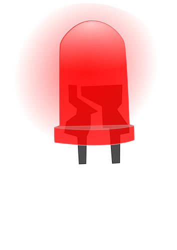 Imagem de lâmpada de LED vermelho