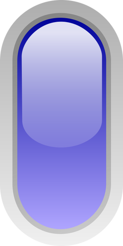Pillola in posizione verticale a forma di bottone blu grafica vettoriale