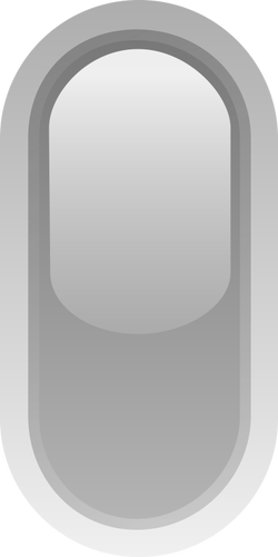 Vzpřímené pilulka ve tvaru šedé tlačítko vektorový obrázek