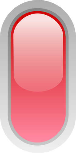 Pilula în poziţie verticală, în formă grafică vectorială butonul roşu