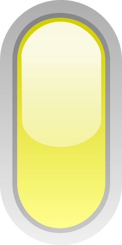 Upright pill shaped yellow button vector clip art