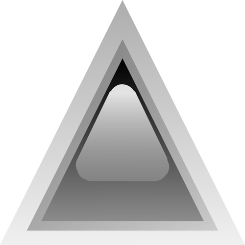 Negro led dibujo vectorial de triángulo