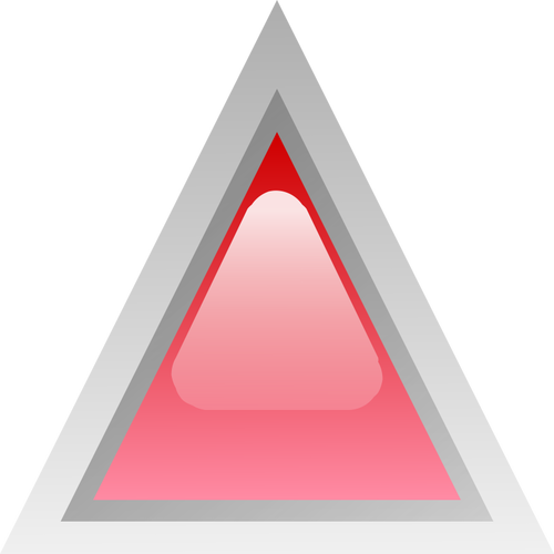 Red led triangle vector image