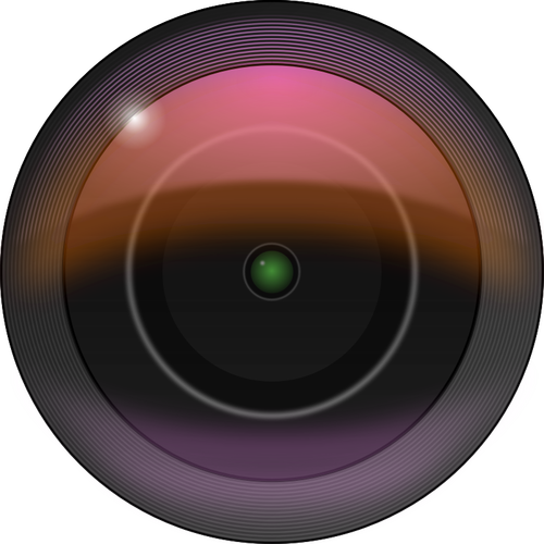 Vektör küçük resim kamera lens ile Gauss Bulanıklığı filtreleri