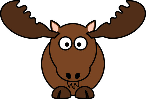 Cartoon moose vector afbeelding
