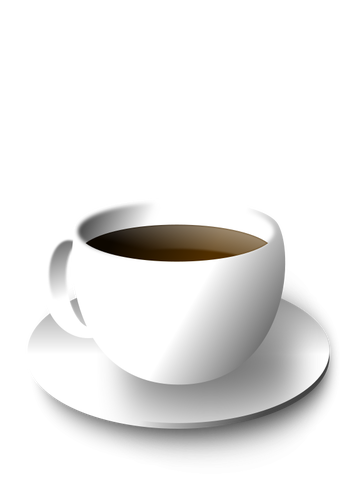 Vektorové ilustrace kávy nebo čaje v poháru