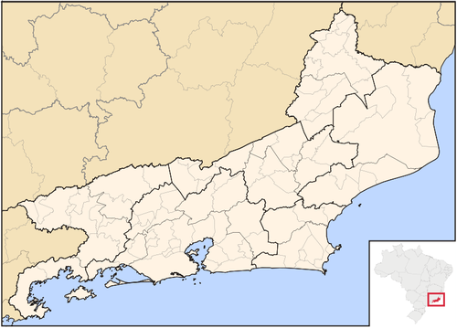 Ilustracja wektorowa mapa regionu Rio de Janeiro