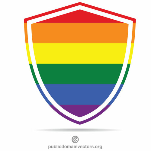 Schild in LGBT-Farben