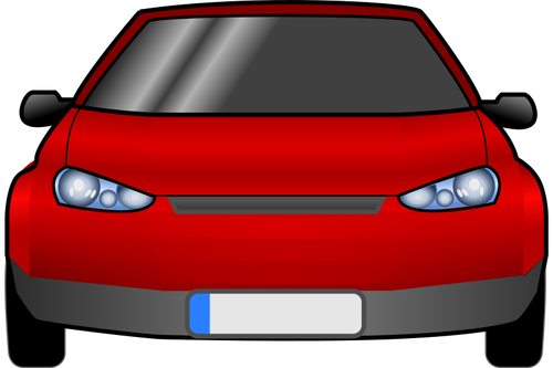 Gráficos vectoriales vista frontal del coche