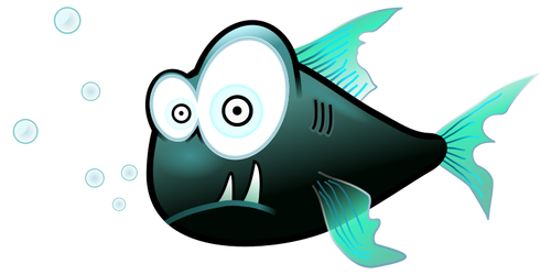 Piranha fish vector