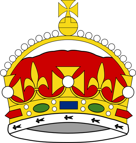 Heraldická koruna barevná grafika