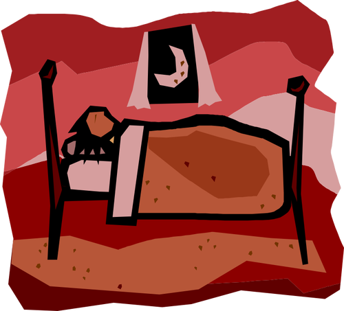 Illustrazione vettoriale della persona che dorme