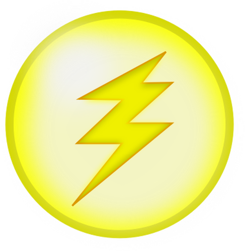 וקטור ציור של סמל האור הצהוב