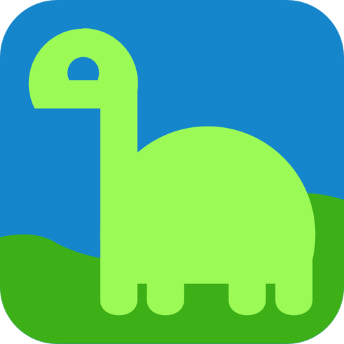 Groene dino avatar icon vectorillustratie